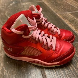 Girl’s Jordans- Barely worn Red